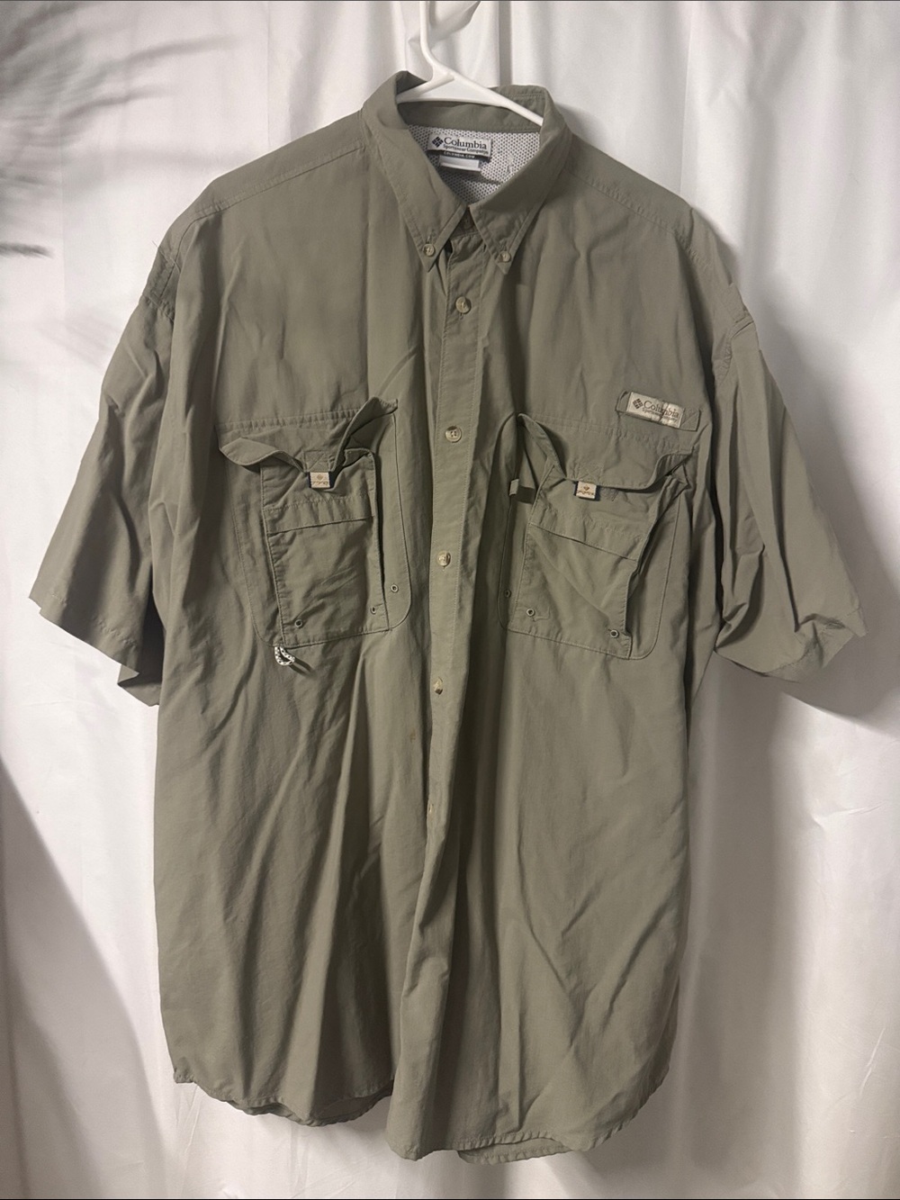 Columbia Men's Short-Sleeve Button-Down Shirt - Olive